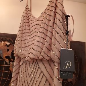 Adrianna Papell Long Sequined Dress